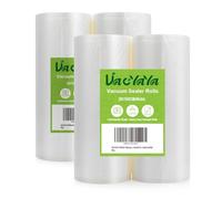 VacYaYa 4 Rollos 28X1500cm Rollo Bolsas Envasar al Vaci Vacio Alimentos Bolsas de Vacío de Alimentos,Bolsas para Envasar al Vacío Envasado al Vacío para Alimentos Sin BPA