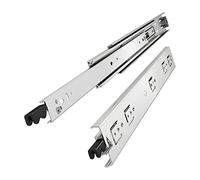 VADANIA 550 mm Guías para cajones de alta resistencia con cerradura #D51, 53 mm de ancho, capacidad de carga de hasta 62 kg, extensión total de 3 voltios, montaje lateral, 1 par