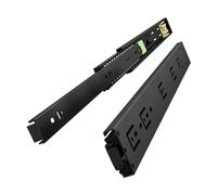 VADANIA Guías para cajónes 450 mm Push-to-Open #F45, montaje lateral | Capacidad de carga de hasta 45 kg, extensión completa de 3 piezas, para cajones sin tirador, 1 par