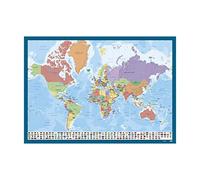 Vade carte du monde - Tapete escritorio - Vade escolar multifuncional | Vade escritorio - Protector escritorio - Vuelta al cole material escolar