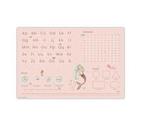 Vade educativa de escritorio - Sirena Sirena - ABC & 1 x 1 - 60 x 40 cm - Vinilo premium lavable - Alfombrilla de aprendizaje recomendada por profesores para la escolarización - Fabricado en Alemania