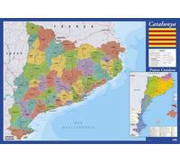 Vade mapa cataluña - tapete escritorio - vade escolar multifuncional
