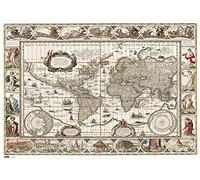 Vade mapa mundo antiguo - tapete escritorio - vade escolar multifuncio