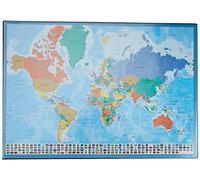 Vade mapa mundo - Tapete escritorio - Vade escolar multifuncional | Vade escritorio - Protector escritorio - Vuelta al cole material escolar