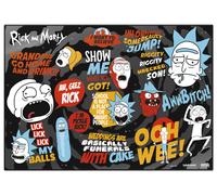 Vade rick y morty - tapete escritorio - vade escolar multifuncional -