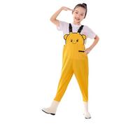 Vadeadores de pecho impermeables para niños y niñas, con botas integradas y bolsillo frontal, ideales para pesca y caza en exteriores, ajuste seguro para jóvenes de 2 a 5 años (Light Yellow, 6-7
