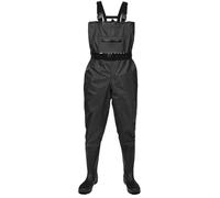 Vadeadores de Pesca Vadeadores de Pesca para Hombre con Botas, Ideales para Camping, acuicultura y ganadería.(Black,47 EU)