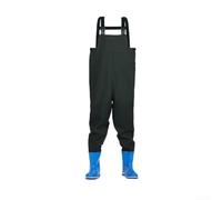 Vadeadores ligeros e impermeables para niños con botas integradas para deportes acuáticos activos (28/29 verde)