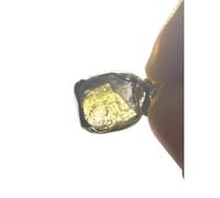 VADEINCIENSO Colgante de Plata de Ley 925 y Moldavita con Diseño Rústico Unisex Originaria de la Zona de los Volcanes con un Peso Aproximado de entre 2 y 3 Gramos