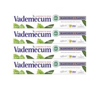 Vademecum - Pasta de dientes - Blanco y Plantas - Menta y Salvia - Dientes más blancos a partir de 10 días - 98% de ingredientes de origen natural - Fórmula vegana - Tubo de 75 ml - Paquete de 4
