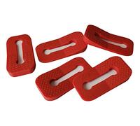 Vadiff Cerraduras de perilla de seguridad para niños de silicona para estufa de gas | Protector de perilla de horno (5 unidades) (rojo)
