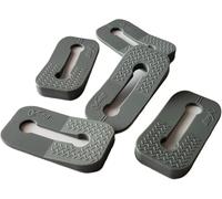 Vadiff - Juego de 5 perillas de seguridad para horno, silicona, para estufa de gas, Cerraduras originales (2-4 cuartos de grosor del hueco del perilla), Gris