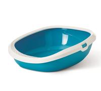 Vadigran arenero para gatos "Gizmo Medium" 44 x 35,5 x 12,5 cm azul / blanco
