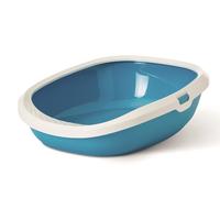 Vadigran caja de arena para gatos "Gizmo Large" 52 x 39,5 x 15 cm azul / blanco