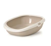 Vadigran caja de arena para gatos "Gizmo Large" 52 x 39,5 x 15 cm moka / blanco