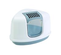 Vadigran caja de arena para gatos "NESTOR CORNER" 58,5 x 45,5 x 40 cm gris / blanco