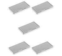 Vadillo 5 mini pastilleros de metal de viaje, organizador de medicamentos, bandeja, caja de almacenamiento, 3 ranuras