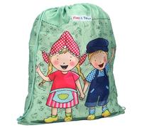 Vadobag Bolsa de gimnasia Fien y Teun Amigos Animales, Green 1, S, Minimalista