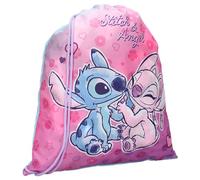 Vadobag Disney Lilo y Stitch - Bolsa de gimnasio, bolsa de gimnasio - Stitch y Angel - Dimensiones 44 x 36 cm - Multicolor, multicolor