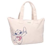 Vadobag Disney Lilo y Stitch Obsessed - Bolso grande Shopper Shopping bag terciopelo costa - Dimensiones 48 x 32 x 14 cm - Color Beige