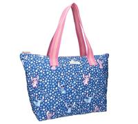 Vadobag Disney Lilo y Stitch y Angel Famous Floral - Bolsa grande Shopper Shopping Bag - Dimensiones 48 x 32 x 14 cm - Color azul, turquesa