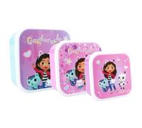 Vadobag Gabby's Dollhouse Fresh Bites - Caja para aperitivos (3 piezas, 6 x 12 x 12 cm)
