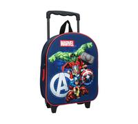VADOBAG Mochila Trolley 3D Marvel Avengers, 32x26x11 cm, Multicolor, Niños, 11-20L, Poliéster, Diseño 3D de Superhéroes, Correas Acolchadas, Ideal para Escuela y Viajes