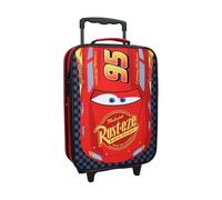 Vadobag McQueen - Carro infantil con ruedas, equipaje de mano para niños, rojo, carcasa suave, rojo, carcasa blanda, Red, Carcasa suave