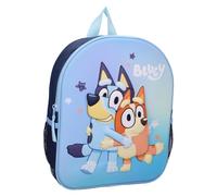 Vadobag Mochila BLUEY 3D perrita Smooch Kiss - Mochila para niños | Escuela | Guardería - Color Azul - Dimensiones 32 x 26 x 11 cm