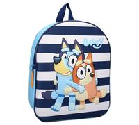 Vadobag Mochila perrita BLUEY Oh Happy Days 3D - Mochila para niños | Escuela | Guardería - Color azul y azul - Dimensiones 32 x 26 x 11 cm