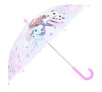 Vadobag Paraguas rosa transparente | Gabby's Dollhouse | Paraguas infantil