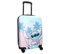 Vadobag Stitch - Maleta rígida de plástico ABS, trolley de viaje para niños - 4 ruedas - Asa extensible - 46 x 33 x 21 cm - Capacidad 31 litros - Color rosa y azul
