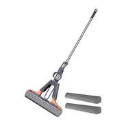 Vadrouille-éponge De Nettoyage De Sol, Vadrouille-éponge | Vadrouille À Rouleau Éponge Avec Poignée Réglable - Éponge Pour Sol, Cuisine, Salle De Bain, Carrelage, Poussière, Acier Inoxidable,