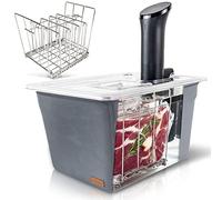 VÄESKE Recipiente Sous Vide Aislante con Tapa y Rejilla | Funda Neoprene Conserva el Calor y Protege las Encimeras | Compatible con la Mayoría de los Roner (11 L)