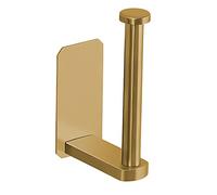 VAEHOLD Portarrollos de Papel higiénico Autoadhesivo para Cocina, baño, sin taladrar, para Pegar en la Pared, Acero Inoxidable Cepillado (Dorado)