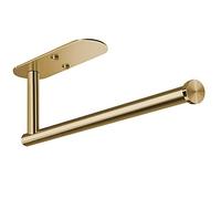 VAEHOLD Soporte autoadhesivo para toallas de papel debajo del gabinete, soporte para rollo de toallas de papel montado en la pared para cocina, baño, pared, acero inoxidable SUS304, dorado