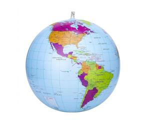 VAEIORP 1 Pcs Globos inflables bolas de globo mundial de PVC globo del mundo bálsamos de playa de tierra para la playa la escuela(16 pulgadas antes de inflarse 12 pulgadas después de inflarse)