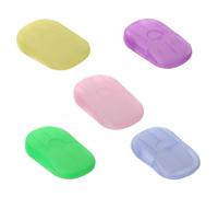 VAEIORP 100pcs, 5 cajas Jabón de papel desechable portátil mini hojas de jabón de papel para viajar camping para lavar al aire libre.