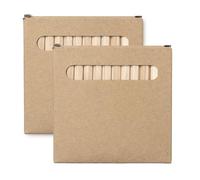 VAEIORP 2 Cajas de lápices de Colores 12 Mini lápices de Colores en una Caja de Papel Kraft Normal