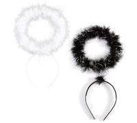 VAEIORP 2 pcs Diademas de ángeles ¡El accesorio perfecto para Halloween Navidad y Mardi Gras