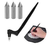 VAEIORP 2 Set de Cuchillas de Repuesto, Incluye Tres Cabezas de Corte, Bisturí de Precisión de Acero Inoxidable 360 Grados para Manualidades, Scrapbooking y Modelismo (15°/30°/45°)