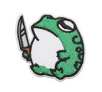 VAEIORP Adhesivo 'Rana Enfadada con Cuchillo', Parche Linkin Park, autoadhesivo (5,4 × 5,2 cm)