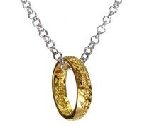 VAEIORP Collar Colgante Anillo Único El Señor de los Anillos Dorado, 1 Unidad, Cordón Ajustable, Regalo Cosplay y Joyería Fantasía para Fans del Cine, Talla Universal