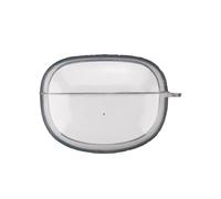 VAEKNVG Funda de silicona para auriculares Bose Ultra Open, funda protectora a prueba de golpes con accesorios de mosquetón (transparente)
