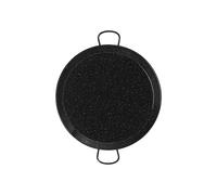 La Valenciana Vaello Paellera de Acero esmaltado, 24 cm, Negro, 24 Centimeters cm