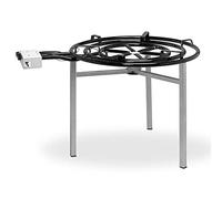 VAELLO La Valenciana Paellero-Quemador de Gas (800 mm), Esmalte, Negro