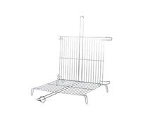 VAELLO La Valenciana Parrilla Doble galvanizada, 40 x 45 cm, Acero aleado, Plateado