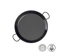 La Valenciana Paellera de acero esmaltado 42 cm Negra