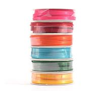 Vaessen Creative 11005-214 Set Verano - Cinta de organza con bordes tejidos, 3 mm x 2 m, cinta decorativa, cinta de regalo para decoración de verano, multicolor