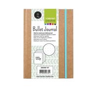 Vaessen Creative Bullet Journal, BuJo Libro Planificador con 120 Páginas Punteadas para Daily Journaling, marrón, A5